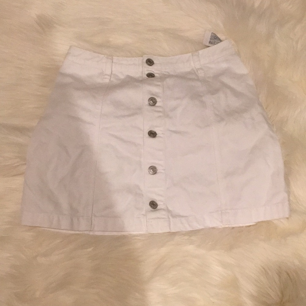 Abercrombie and Fitch white denim mini skirt